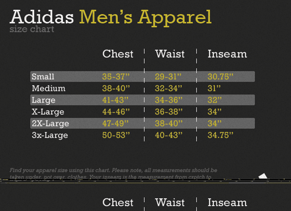 Size chart for Adidas Real Madrid Official Third Jersey 2021/22
