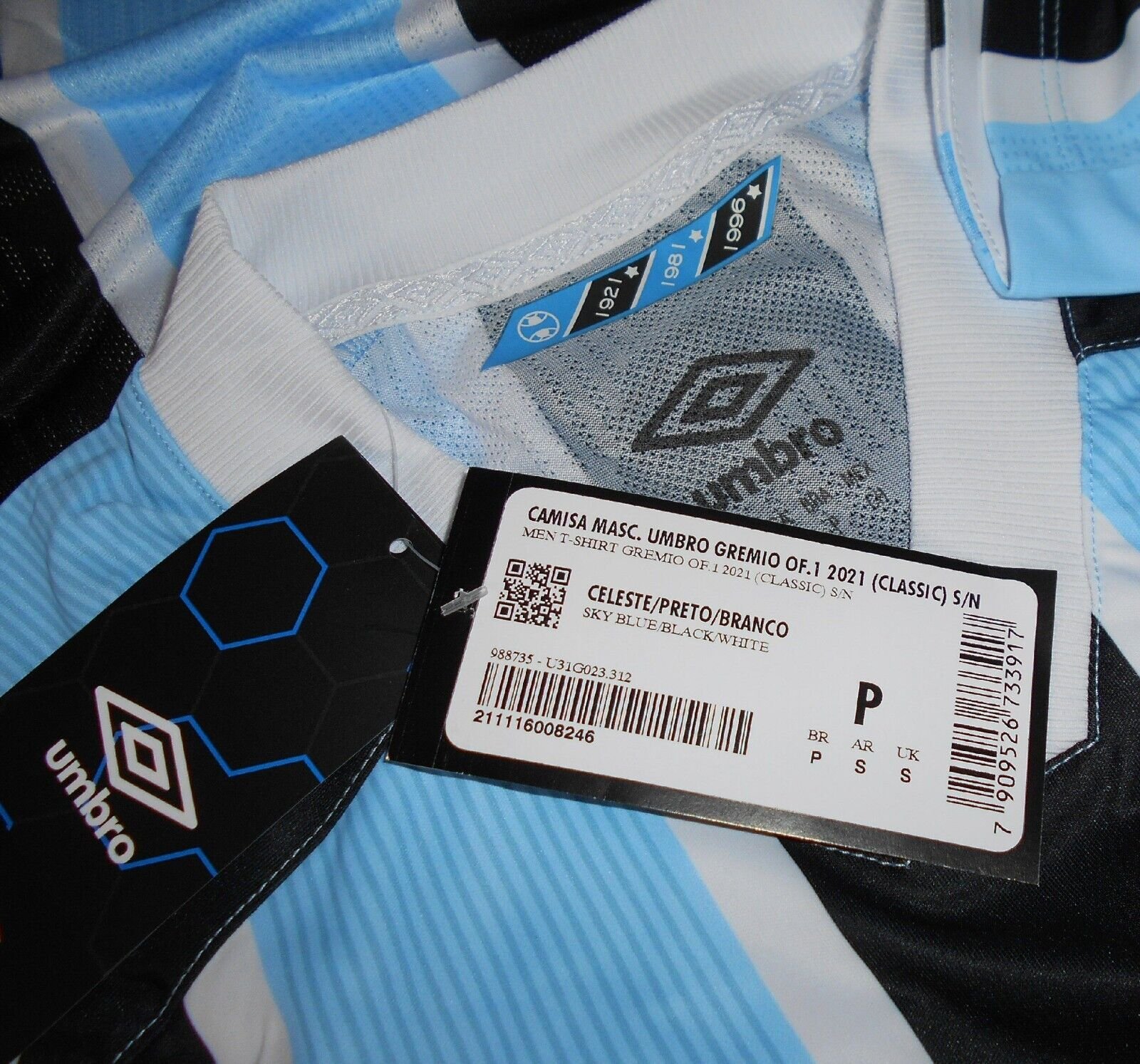 Umbro Gremio Official Home Jersey Shirt 2021/2022 tag