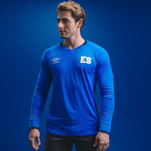 Official Umbro El Salvador Long Sleeve Home Men's Larga Manga Jersey- 2021/22 6