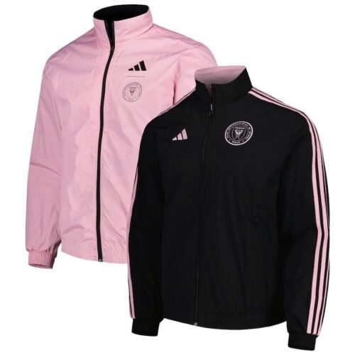 Official Adidas Inter Miami Jacket Anthem Reversible - Black/Pink 4
